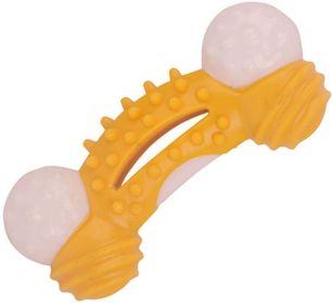 Dog Toys Dog Chew Toy Durable for Aggressive Chewers Teeth Cleaning, Safe Bite Resistant (Color: yellow)