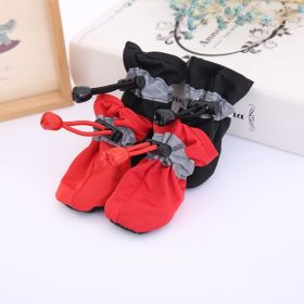 4pcs Dog Shoes; Large Pet Waterproof Chihuahua Anti-slip Boots Puppy Cat Socks Botas S/M/L/XL (Color: Beige, size: XS)